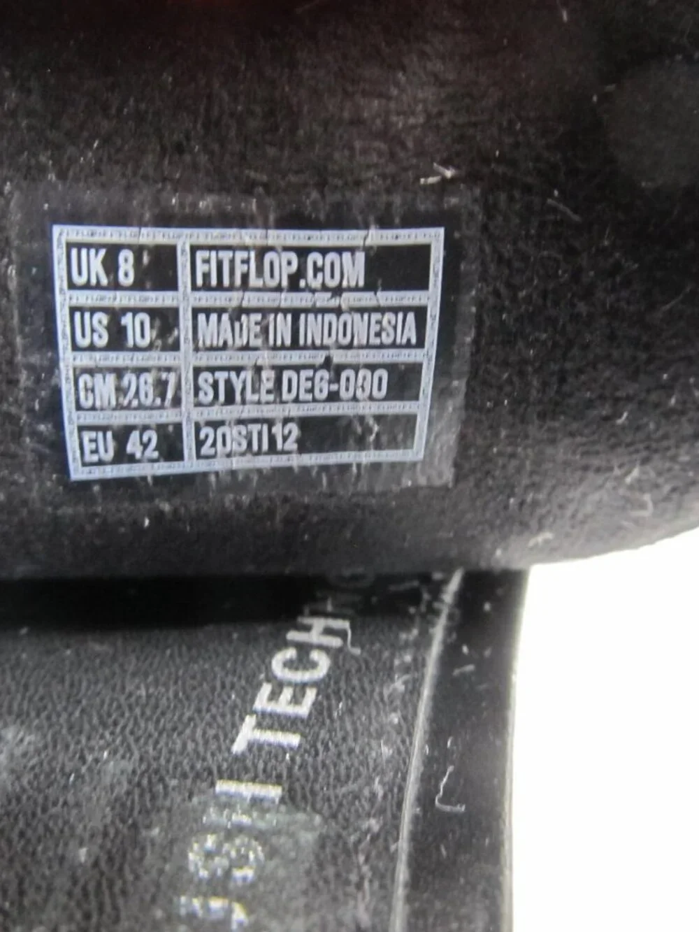 FitFlop Gracie Buckle Toe Post Dynamicush Comfort Black Leather Sandals Size10